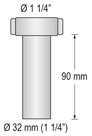 Lefolyócső, egyenes menettel 1-1/4" tömlőhöz 32mm