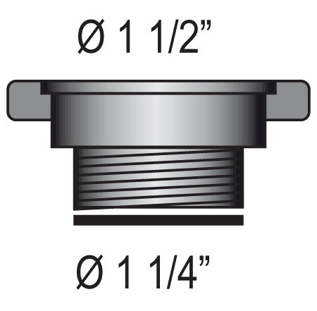 Szűkítő idom, BARKA – 1 1/2" - 1 1/4"