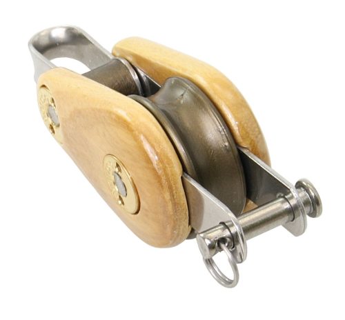 Fa egyszerű blokk, BARTON – kötél 10mm, kengyellel, U-kengyellel, 45mm
