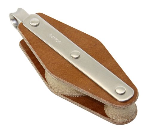Hegedűblokk kötéllel, szemes, kengyeles, BARTON, Tufnol, 30/45mm, 12mm kötél