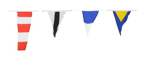 Zászlófüzér, jelzőzászlós, Flaggen|Flaggenschmuck, PES, 140x220mm, 10m