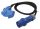 CEE adapter kábel, Lindemann, gumi H07RN-F 3G 2,5 mm², 1,5m, 230V, 16A, 3-pólusú, Schuko