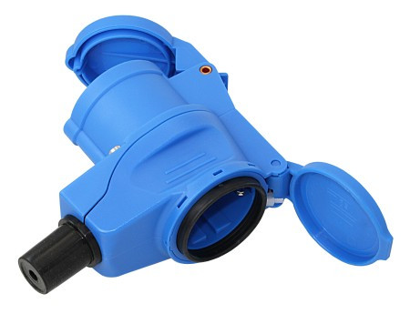 CEE csatlakozó Schuko aljzattal, CEE - Stecker|CEE - Adapter, 230V, 16A, 3-pólusú, IP44