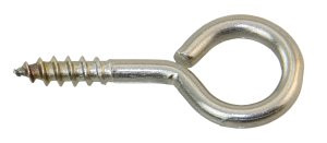 Szemes csavar, facsavar, Haken|Ringschrauben, A2 rozsdamentes acél AISI 304, 3,2x20mm, szem 10mm, 10db