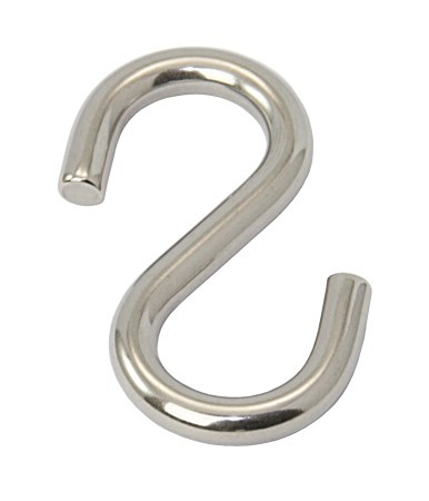 S-horog, Lindemann, AISI 316 rozsdamentes acél, szimmetrikus, 3x24mm