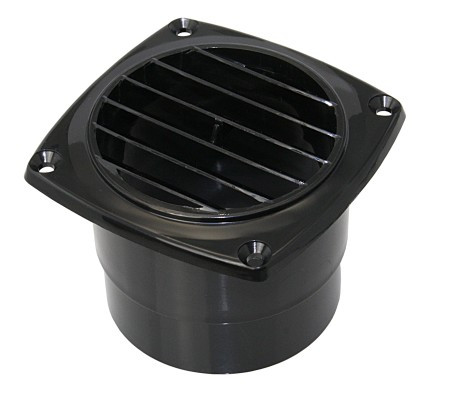 Ventilátor 4"-os csőhöz, Lindemann, műanyag, fekete