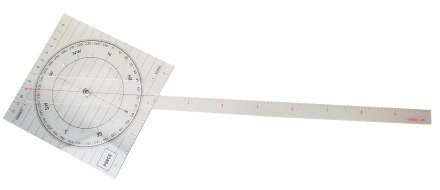 Navigációs vonalzó, Lindemann, egykaros, 144 x 440mm