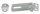 Zárszerkezet, Überfallen, AISI316 rozsdamentes acél, matt, 23 x 63 mm
