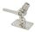 Antenna billenőtalp alaplappal, Antennenbasen, rozsdamentes acél AISI 316, 92x63mm, 1"-14 UNS
