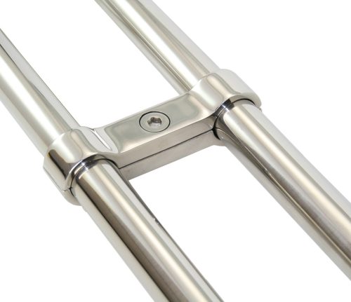 Csőösszekötő, Sprayhoodbeschläge|Verbinder, A4, 22mm, rozsdamentes acél AISI316, 50mm távolság