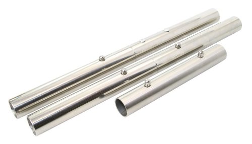 Csőösszekötő golyós retesz, Sprayhoodbeschläge|Verbinder, rozsdamentes acél AISI316, 10db, 15 cm