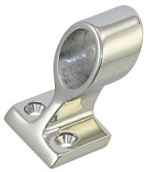 Korlát középső elem 60°, Relings- und Rohrbeschläge, A4 rozsdamentes acél, 22mm csőhöz, négyszögletes talppal