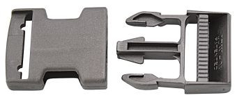 Gurtcsat, Lindemann – Nylon, 40 mm, fekete, 10 db