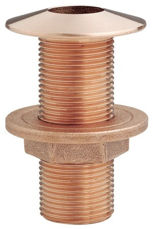 Hajótest átvezető, Lindemann, Bronz CC491K, sima csatlakozással, 1 1/2"