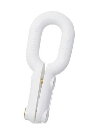 Vitorlaszán, speciális, Mastrutscher-Schäkel, nylon, 54mm, fehér, 10 db