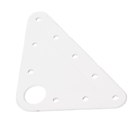 Kopfbrett / Fejlemez, Lindemann, Nylon6, 98x113mm, fehér