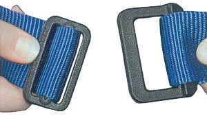Gurtcsat, hevederhez, Gurtschnallen, nylon, 40mm, fekete, 200 kg terhelhetőség
