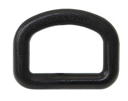 D-Gyűrű, műanyag, Lindemann, POM, 4,5x25mm, fekete, 10db
