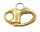 Gyorskioldó karabiner szemmel, Lindemann – Sárgaréz, 40mm