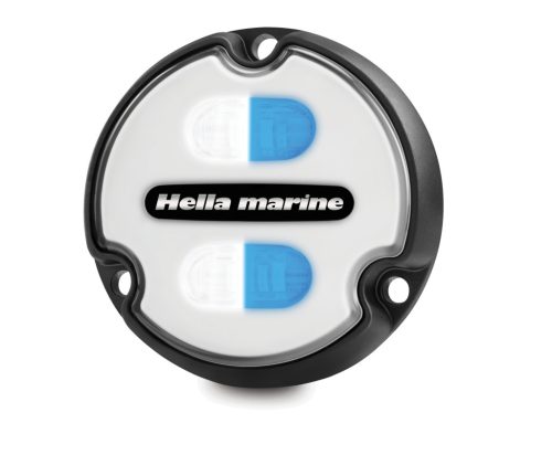 LED Víz alatti lámpa, Hella, Polymer, 1800 Lumen, fehér/kék, szürke, 12/24V, 9-32V, IP68/IP69