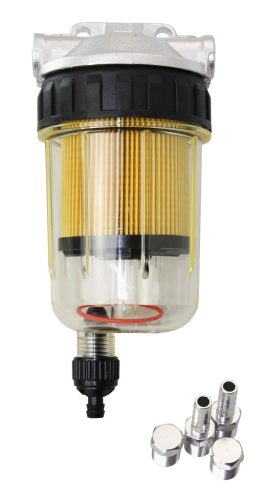 Dízelszűrő vízleválasztóval, Kraftstofffilter|Dieselfilter, alumínium, 25 Micron, MERCURY/YAMAHA stílus, 3/8" NPT