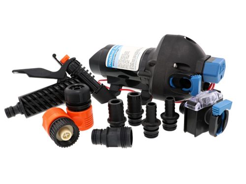 Szivattyú, Jabsco HotShot – 3.5bar, 11l/perc, 12V, 3K DWP, szűrővel
