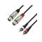 ADAM HALL KTFC0300 2 X XLRF 2X RCA 3m Audio kábel