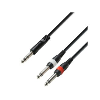   ADAM HALL K3YVPP0100 6.3 Sztereó-2x6.3 Mono 1 m Audio kábel