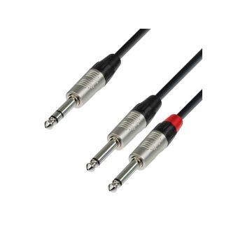 ADAM HALL K4YVPP0300 6,3 sztereó-2x6,3 mono 3 m Y kábel