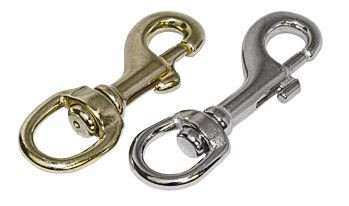 Karabiner horgony kis szemmel, Schlüsselanhänger|Schäkel-, Schnappschäkelanhänger, sárgaréz, 75mm