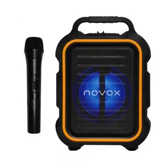 nxa.hu - a legjobb ajánlatok 2026-ban hangszerekre Novox Mobilite Orange - aktív USB/MP3/BT hangfal, akkumulátor, mikrofonnal vez. nélk. olcsón vásárolj most gyors szállítással