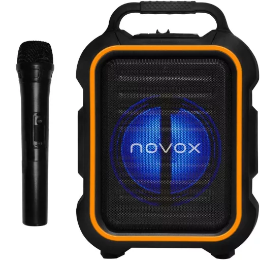 nxa.hu - a legjobb ajánlatok 2026-ban hangszerekre Novox Mobilite Orange - aktív USB/MP3/BT hangfal, akkumulátor, mikrofonnal vez. nélk. olcsón vásárolj most gyors szállítással