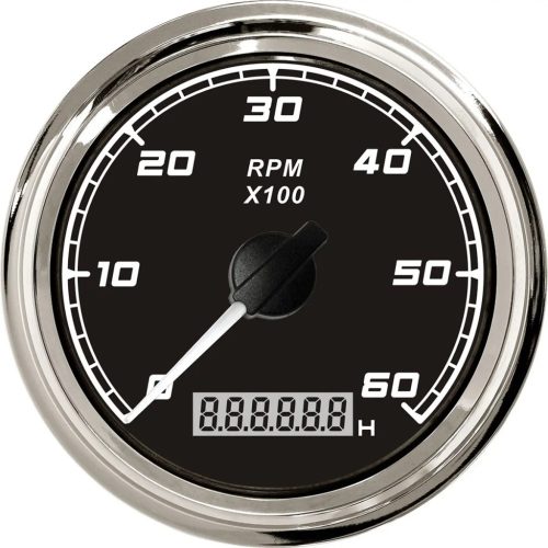 Univerzális fordulatszámmérő óraszámlálóval TREM, 96 mm külső átmérő, fehér