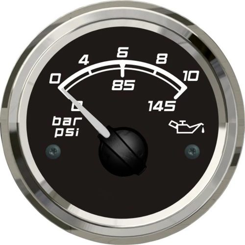 Olajnyomás mérő, TREM, 59 mm külső átmérő, fekete