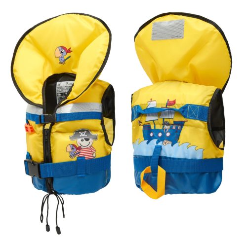 Baba mentőmellény, Rettungswesten – 30N, max. 15kg, cipzáros, sárga, Pirat