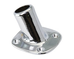 Zászlórúdtartó, Flaggstockhalter, krómozott sárgaréz, 10mm