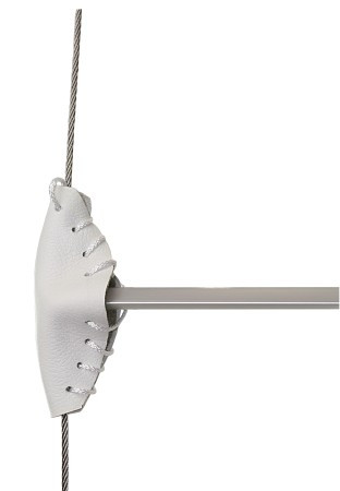 Vitorlavédő bőr pár, Schoner, króm bőr, 140x120mm