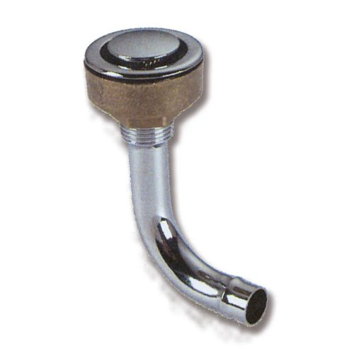 Üzemanyag tank szellőző, TREM, krómozott sárgaréz, 90°, 16 mm DX