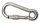 Karabiner kampó, biztonsági anyával és kábelvédővel, KONG, A4, 11x120mm