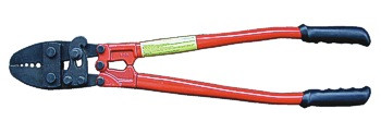 Krimpelőfogó ollóval, HIT Werkzeug, C, G, M, P, X ovál préselőhüvelyekhez (1,5-5mm)