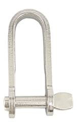 Bilincs, kulcsos – Schäkel, A4, AISI 304 rozsdamentes acél, 5 mm, 33 mm, 2 db, kék