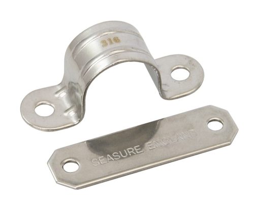 Csőbilincs, rozsdamentes acél AISI 316, A4, 25mm, 10db – Umlenkrollen für Rollfock|Rohrschellen
