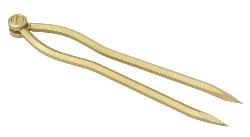 Körző, tengerész – Zirkel|Marinezirkel, sárgaréz színű, matt, 185 mm, 300 mm mérési tartomány