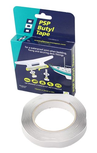 Butiltömítő szalag, PSP Marine Tapes, Butil, Vízálló, Szürke, 15mm x 2mm x 3m