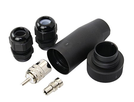 Koaxiális Csatlakozódugó, Steckverbindungen|Koaxial, PBT, 50V, 10mm-es RG213 kábelhez