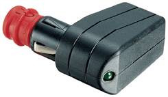 Univerzális szögdugó, Steckverbindungen|Universalstecker, 6-24V, max. 8A, LED, biztosítékkal