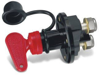 Akkumulátor főkapcsoló, QUICK, Műanyag, 12/24V, 140A, Fekete/Piros