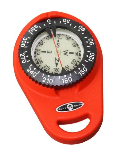 Iránytű, kézi – Riviera, 47,6 mm, fehér, piros