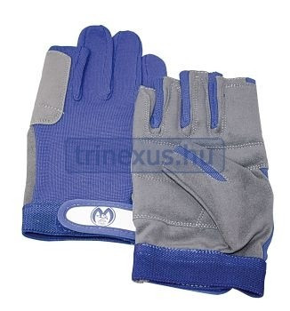 Vitorlás kesztyű, 5 ujjas, nyitott, Handschuhe|Amara, Amara, Szürke/Kék, XS
