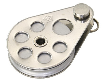 Vitorlás blokk, egyszerű – WICHARD, alumínium görgő, 36mm, 4mm drótkötélhez, csappal